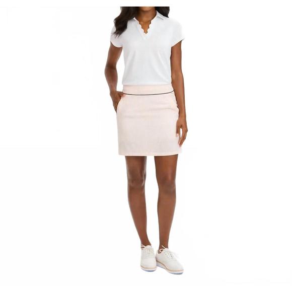 NEW RENWICK traditional seersucker skort in petal white - Picture 1 of 4